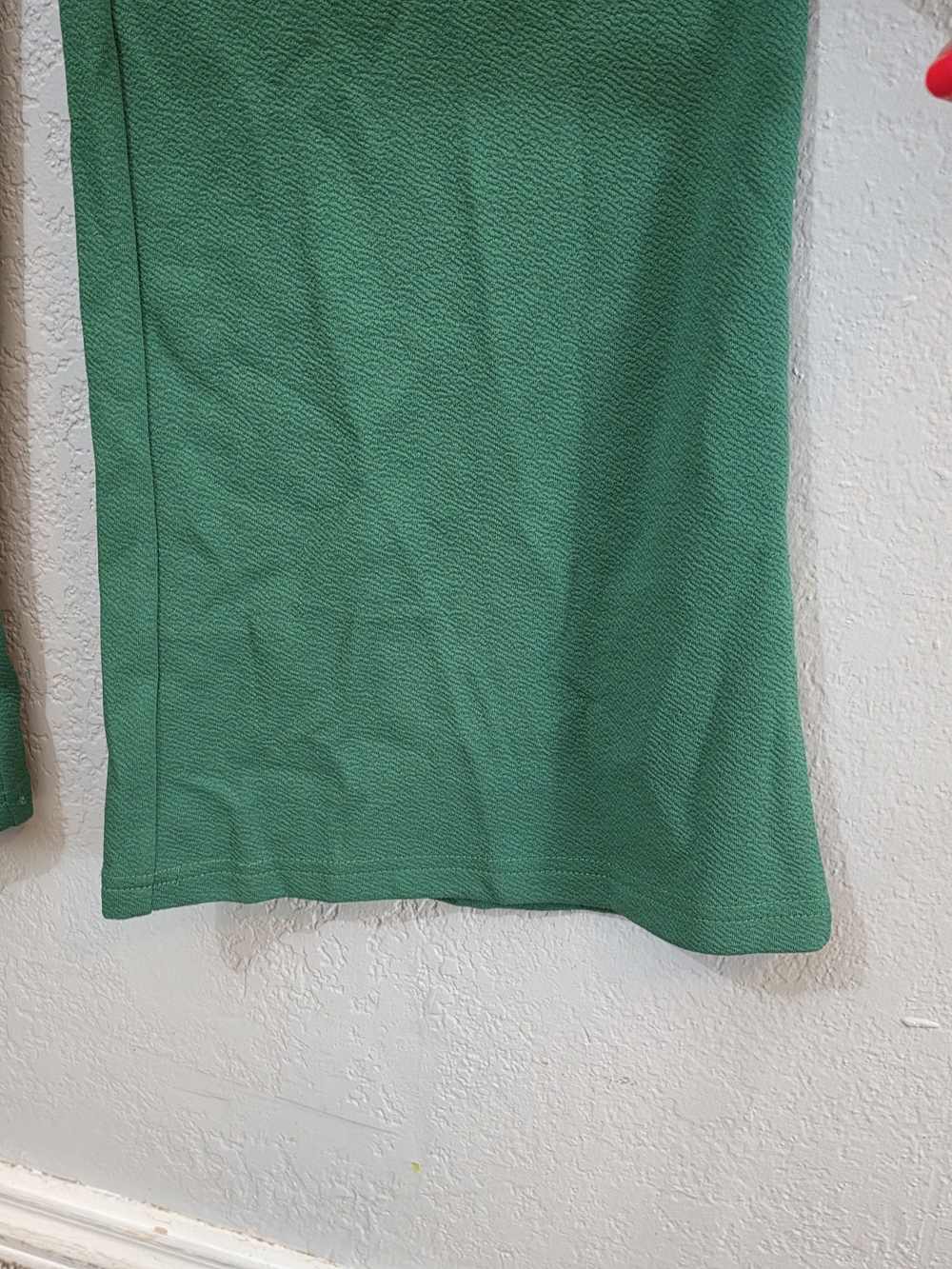NWT Lilly's Kloset One-Shoulder Wide Leg Green Jumpsuit Tie Waist Womens Large - Picture 5 of 11